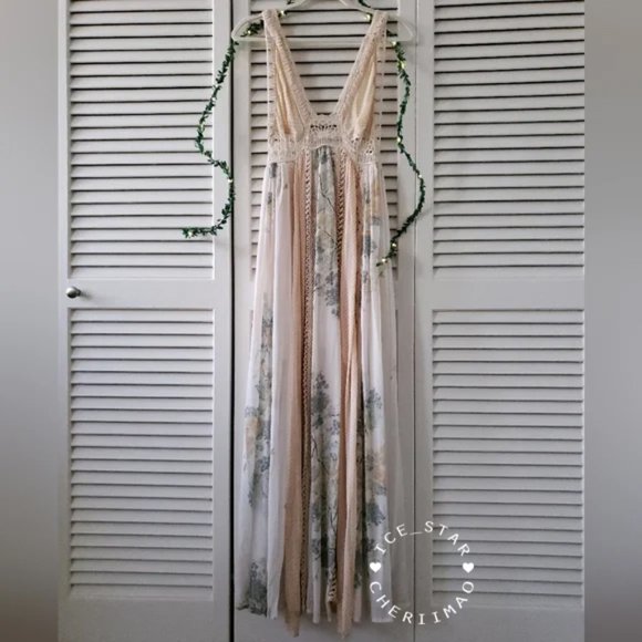 Free People RARE HTF Queen of the Sun Maxi Dress - Picture 5 of 15